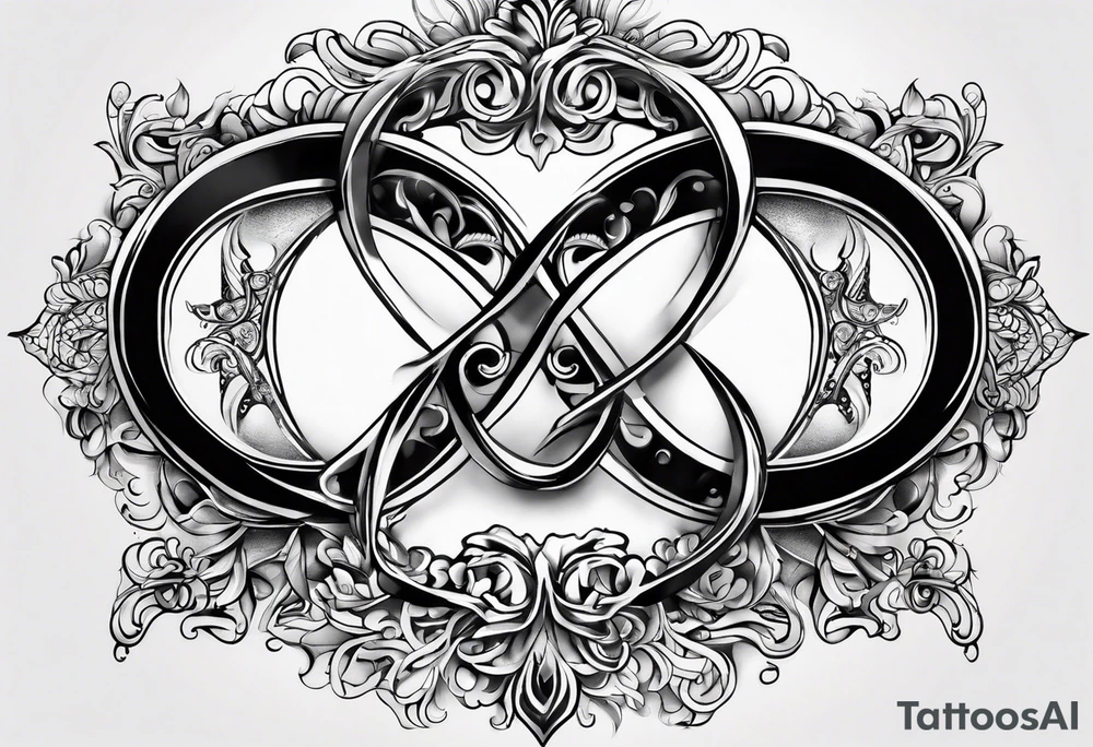January 2023 script with infinity symbol tattoo idea