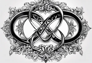 January 2023 script with infinity symbol tattoo idea