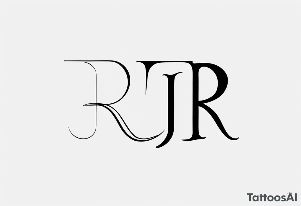 Letter J and letter R close together kids initial tattoo tattoo idea