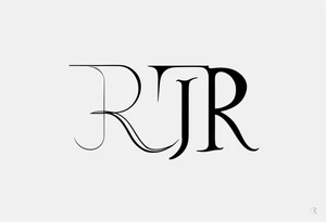 Letter J and letter R close together kids initial tattoo tattoo idea