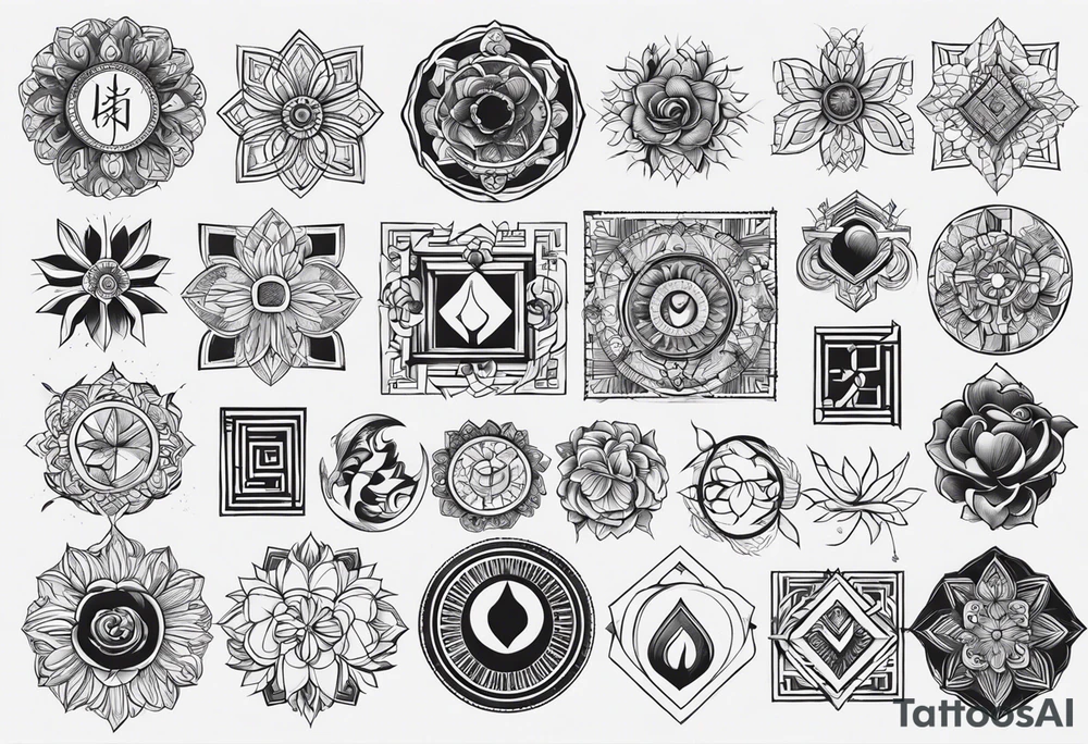 真爱永不消亡 just draw those exact symbols tattoo idea