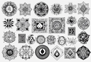 真爱永不消亡 just draw those exact symbols tattoo idea
