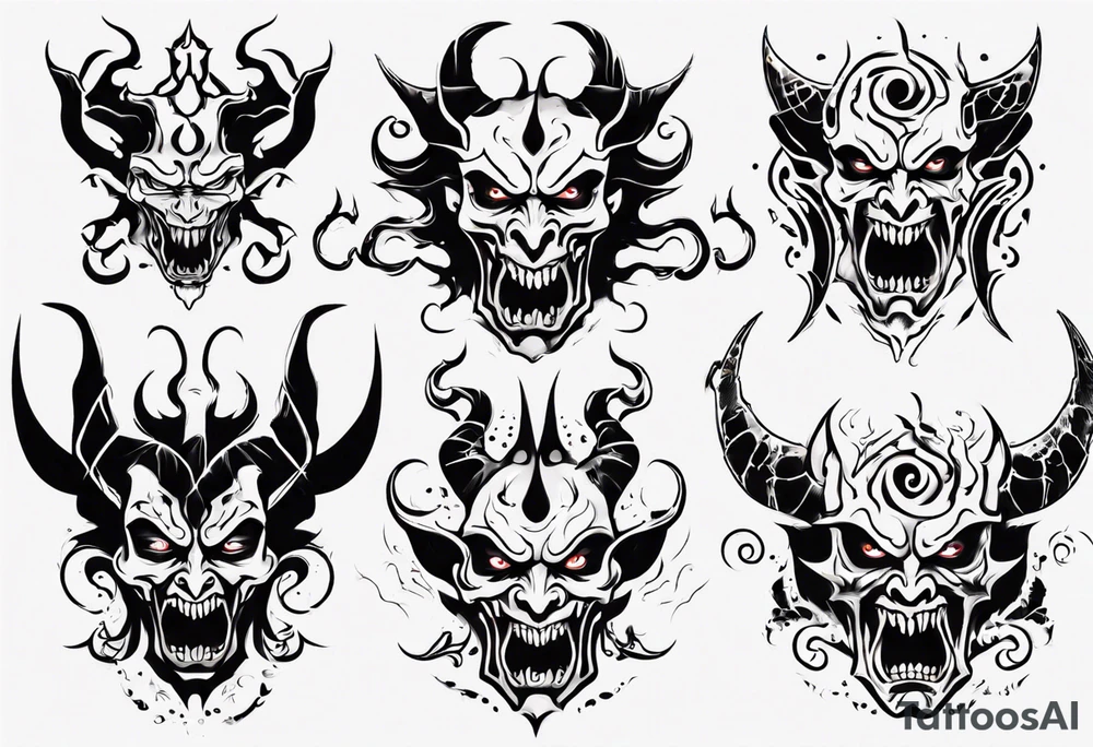 Demon tattoo idea