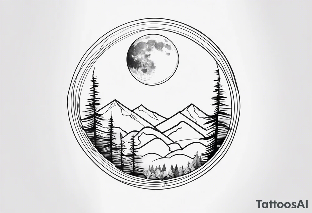 sacred moon tattoo idea