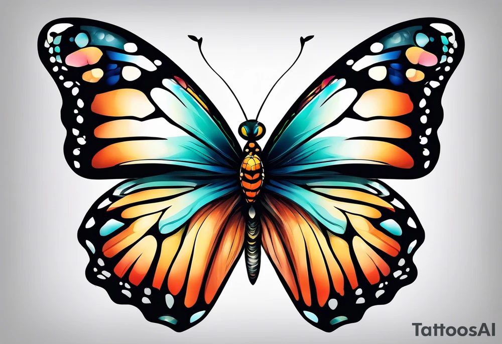 animal butterfly , flower tattoo idea