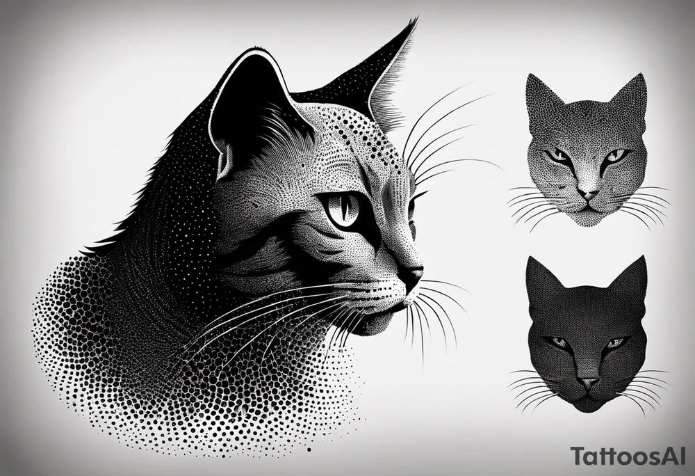 Evil cat tattoo idea