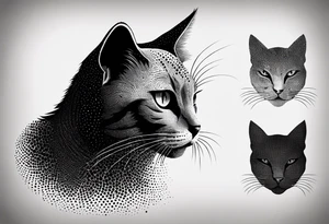 Evil cat tattoo idea