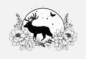 animal, flowers. For remember the death, my dad. and the futur, for being strong tattoo idea