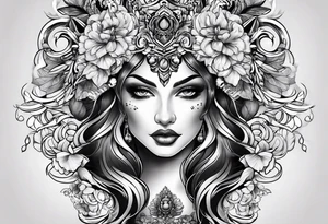 Muscular old honey nadger tattoo idea