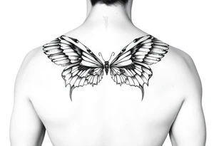 eros and psyche Greek mythology  inspired using angel wings and butterfly wings as core concepts- more illustrative and mythological for arm tattoo tattoo idea