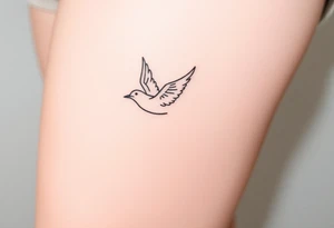 swallow flying with its wings out and forward tattoo idea