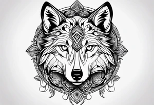 strength, pisces, small, nuanced, wolf, cute tattoo idea