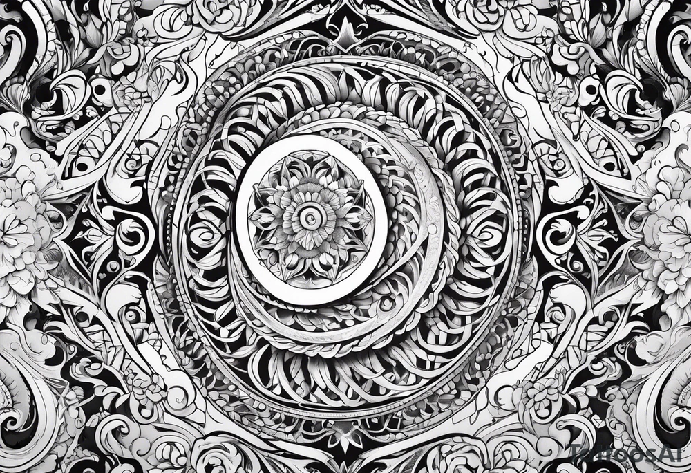 Swirls and whirls of lace tattoo idea