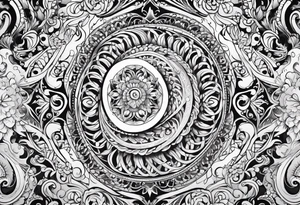 Swirls and whirls of lace tattoo idea