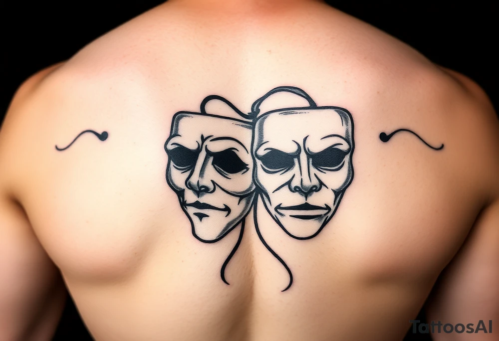 proverbs 26: 25-26
He who hates, disguises it with his lips, And lays up deceit within himself,Their hatred may be concealed by deception, but their wickedness will be exposed in the assembly half sleeve with theater masks tattoo idea