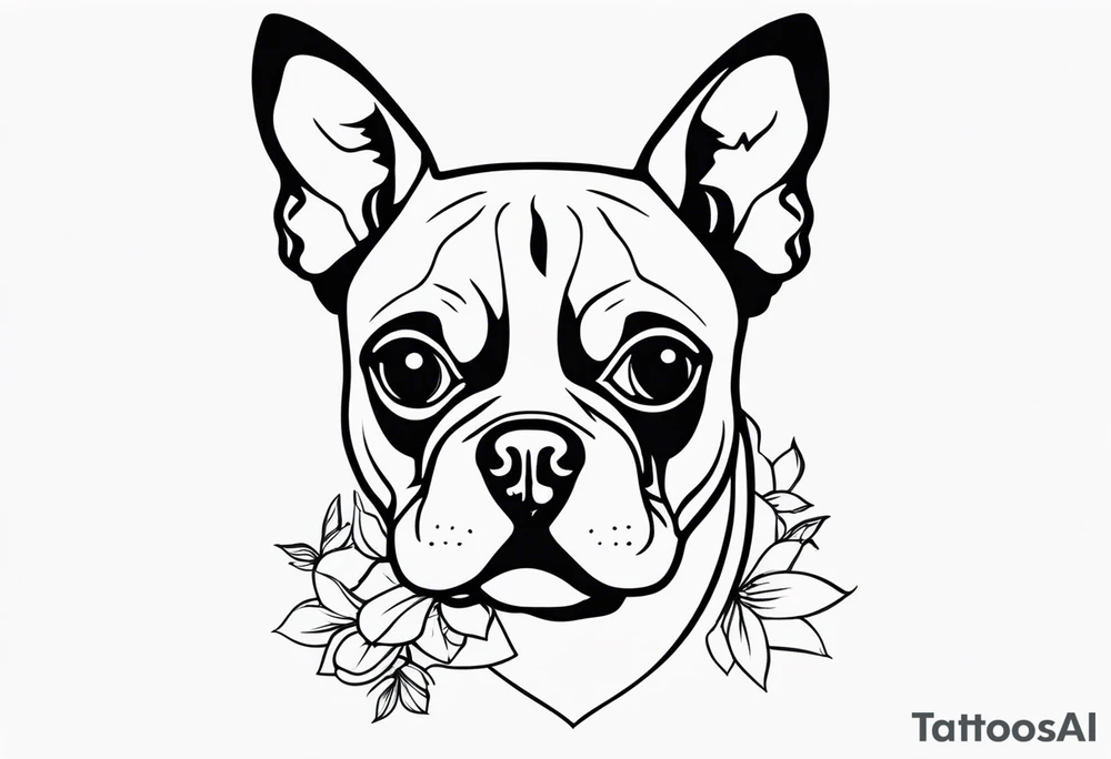 boston terrier tattoo idea