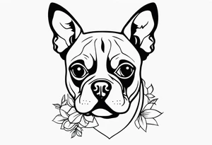 boston terrier tattoo idea