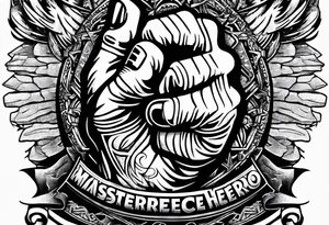 working class hero text with 20 pieces of silver and praying hands tattoo idea