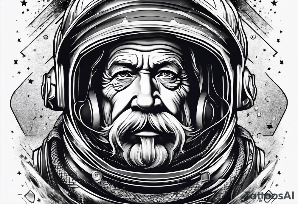 spartan, outer space, einstein, sleeve tattoo idea