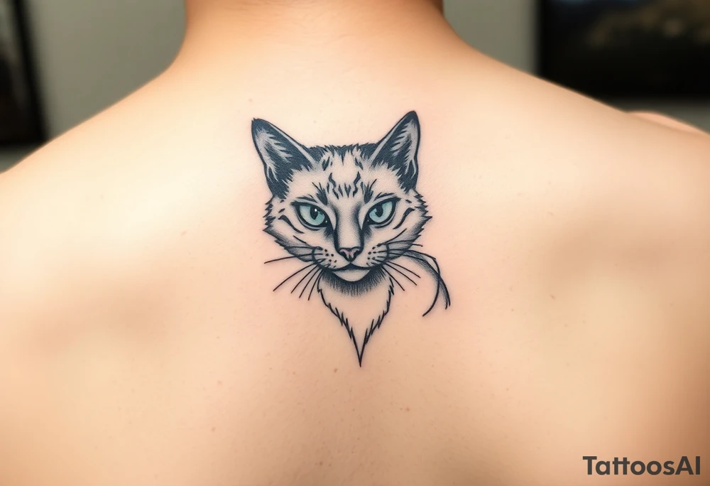 black cat tattoo idea