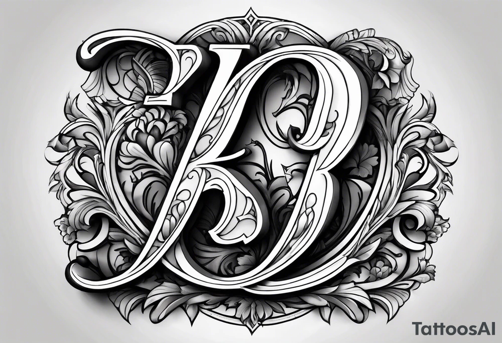 Letter "B" looking like it's craved in my skin tattoo idea