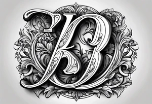 Letter "B" looking like it's craved in my skin tattoo idea