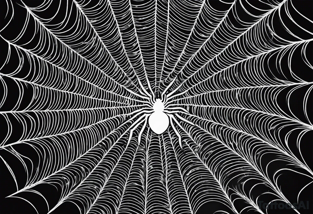 Spider web with spider tattoo idea