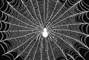 Spider web with spider tattoo idea