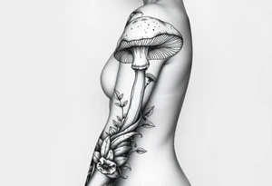 Mushroom vintage tattoo idea