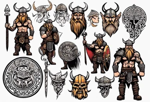 viking warrior tattoo idea