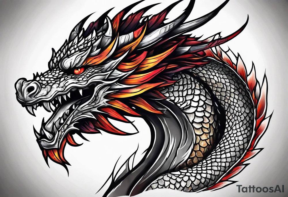 dragon skin tattoo idea