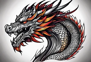 dragon skin tattoo idea
