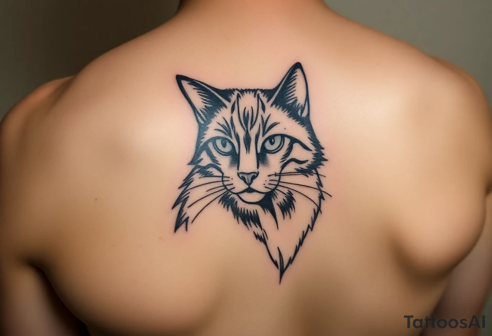 black cat tattoo idea