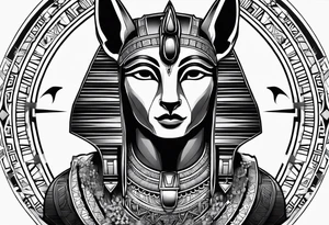 Egyptian with Anubis tattoo idea