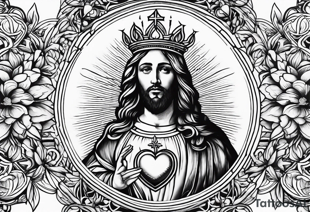 SACRED HEART tattoo idea
