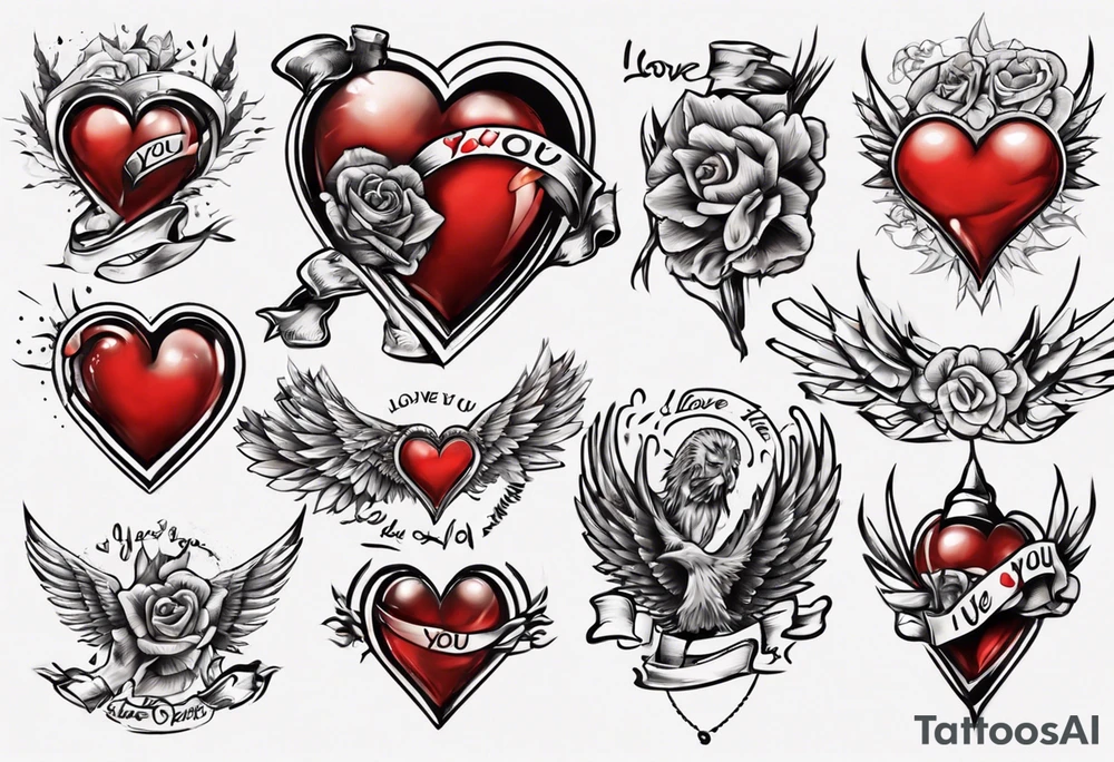 I LOVE YOU BANNER tattoo idea