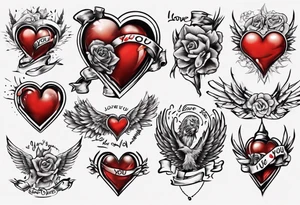 I LOVE YOU BANNER tattoo idea
