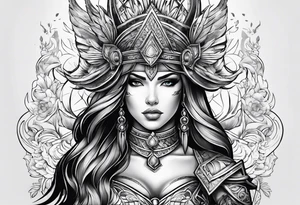 Warrior princess tattoo idea