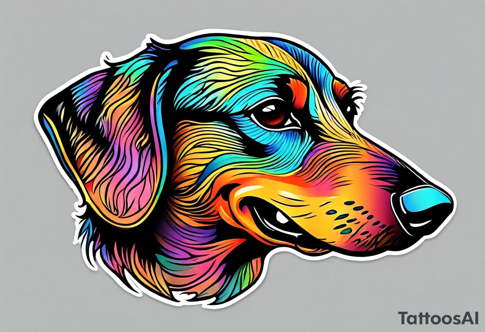 dachshund teeth tattoo idea