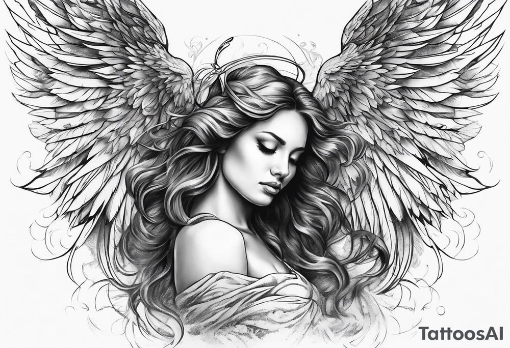 the falling angel tattoo idea