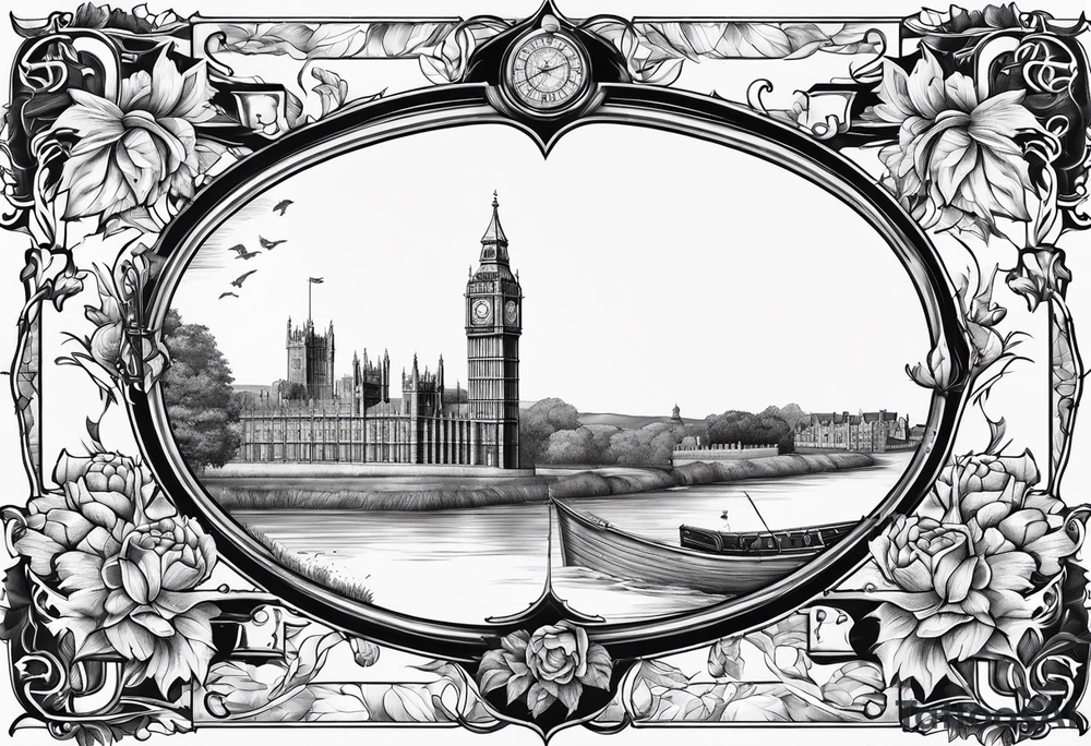 map of England with sword tattoo idea