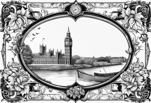 map of England with sword tattoo idea