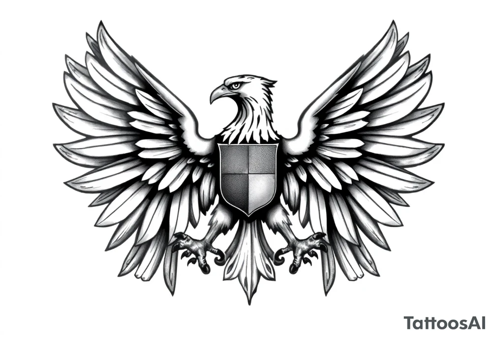 poland symbol and poker cards the wings of the eagle in the poland symbol are in the form of poker cards tattoo idea