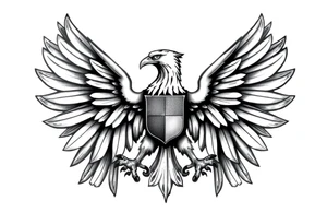 poland symbol and poker cards the wings of the eagle in the poland symbol are in the form of poker cards tattoo idea