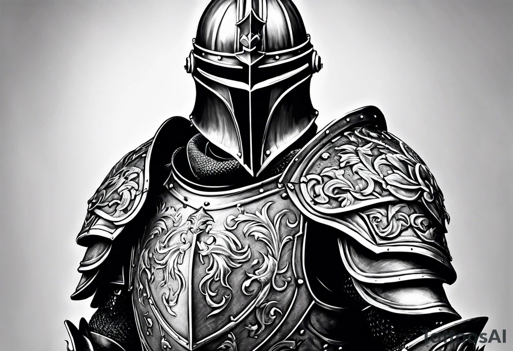 knight heavy armor tattoo idea