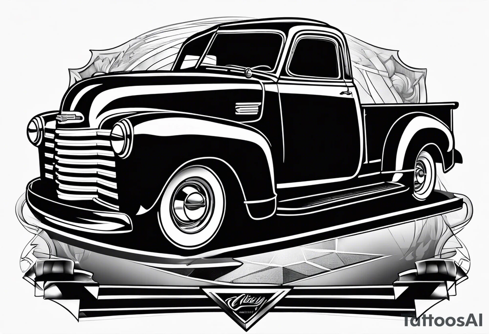 52 chevy 5 window pick up tattoo idea