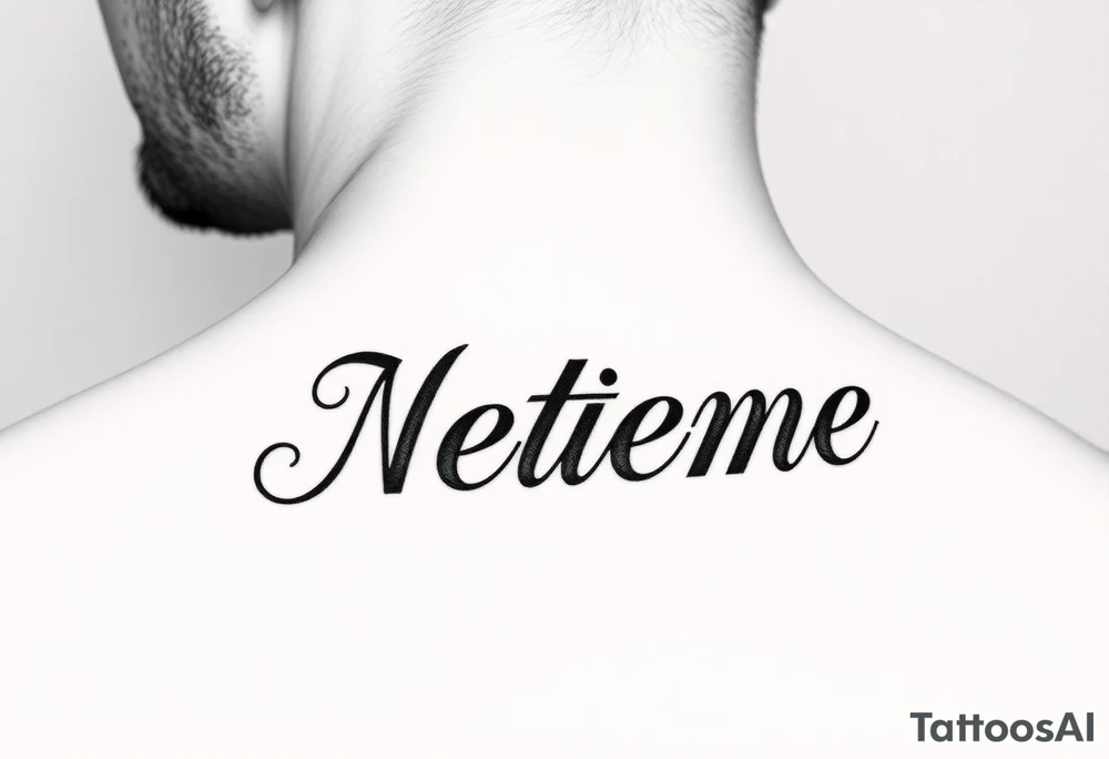 Name on the side of my neck behind the ear cover up tattoo idea tattoo idea