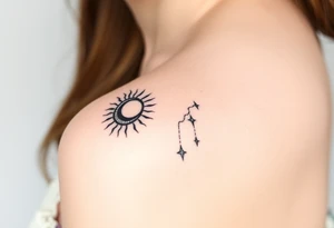 The sun the moon and the stars cascading tattoo idea