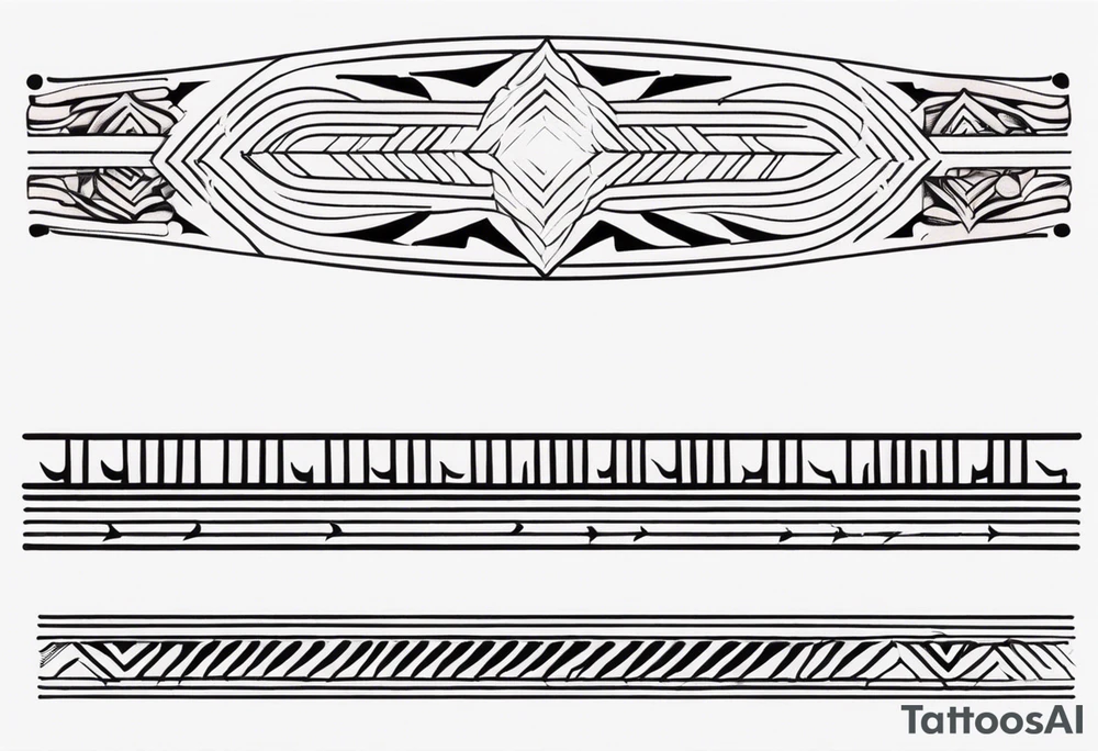 armband tattoo, masculine, narrow, horizontal with electromagnetic wave pattern tattoo idea