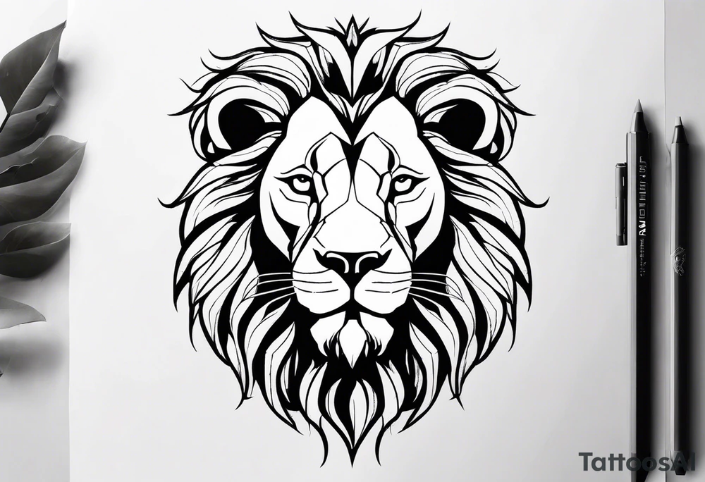 lion, tough, scary tattoo idea